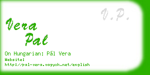 vera pal business card